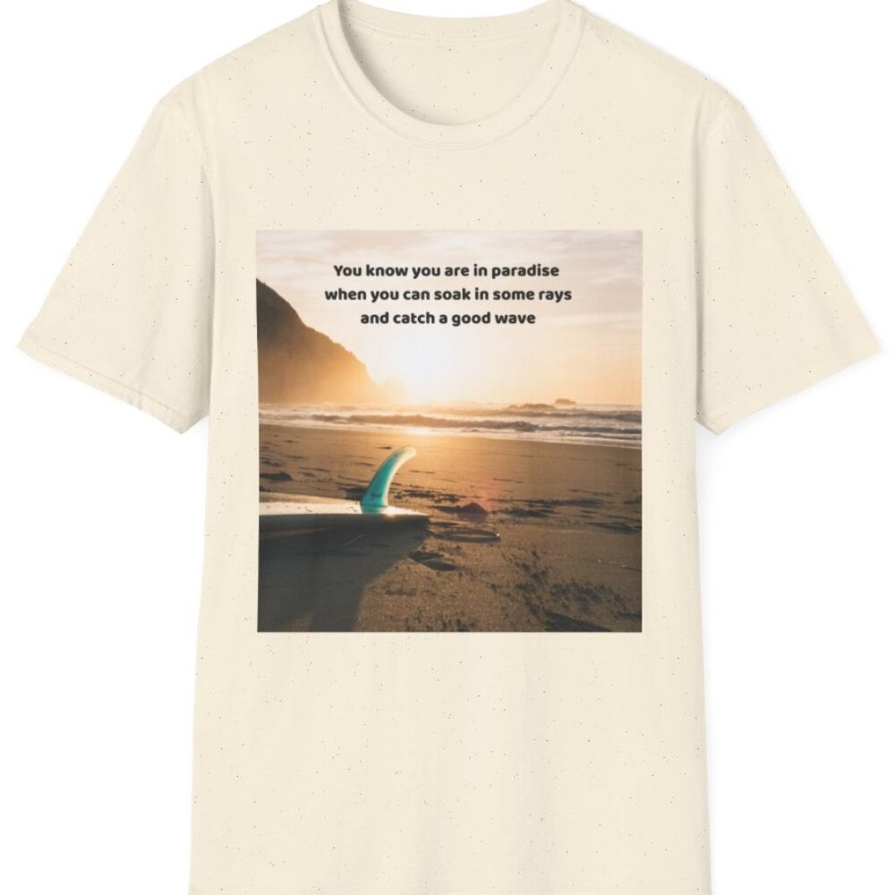 Unisex Softstyle T-Shirt with Inspirational Beach Quote, Lightweight Casual Tee